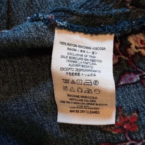 Free People Anthropologie Electric Orchard Tunic Mini Trapeze Swing Teal Dress S - Picture 11 of 15